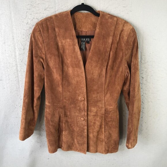 Nuons Jackets & Blazers - Vintage Nuons Suede Jacket Womens 6 Brown Genuine Leather Blazer